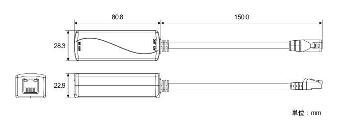 DEPC-AF1 28.3×80.8×22.9mm（W×D×H）
